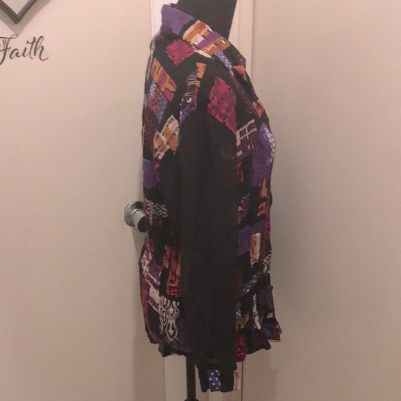 Ladies MarnieWest Size Medium Boho Button Down Collar Blouse. - Picture 3 of 4